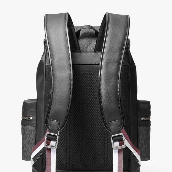 Michael Kors Rivington Logo Stripe Backpack - OXBLOOD - 37F4LRVB3L - Picture 3 of 4